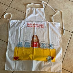 Vintage Cathy Guisewite Kitchen Apron When I’m on a diet" 1982 Comic Cooking BBQ